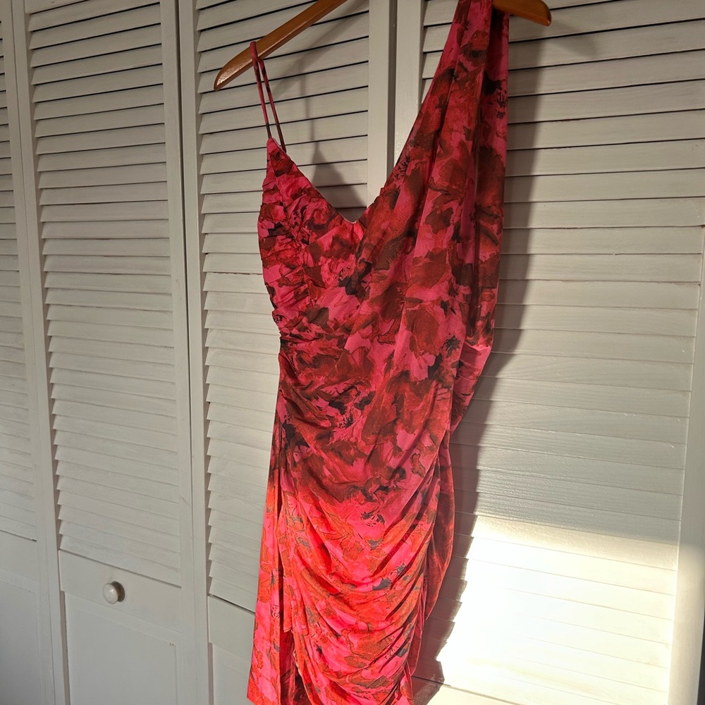 Elegant Pink Floral Dress